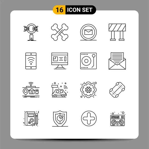 Set Universal Creative Icons Simply Vector Illustrations Web Mobile Apps — Stock Vector