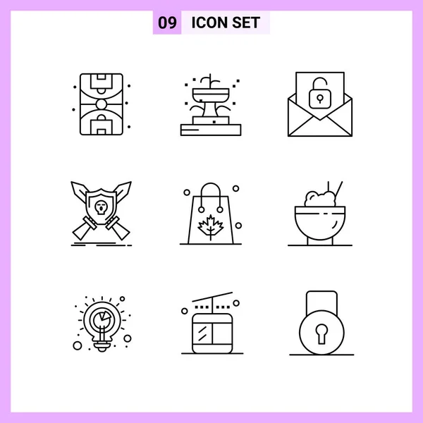 Conjunto Iconos Creativos Universales Simplemente Vector Ilustraciones Para Aplicaciones Web — Archivo Imágenes Vectoriales