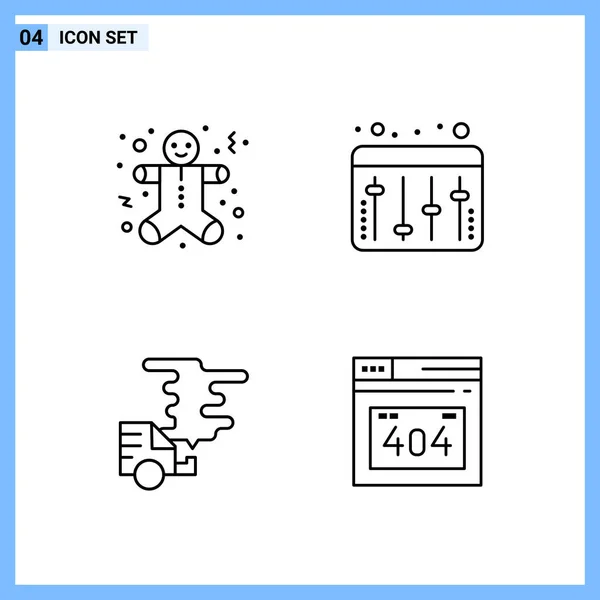 Set Universeller Kreativer Symbole Einfach Vektorillustrationen Für Web Und Mobile — Stockvektor