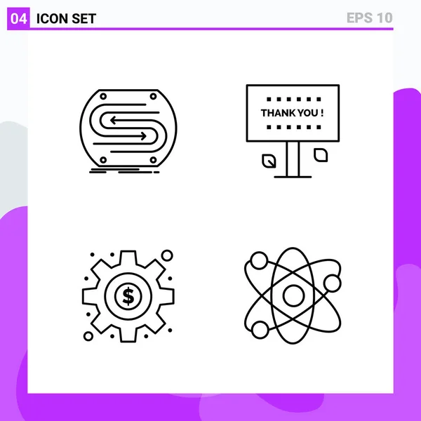 Conjunto Iconos Creativos Universales Simplemente Vector Ilustraciones Para Aplicaciones Web — Archivo Imágenes Vectoriales