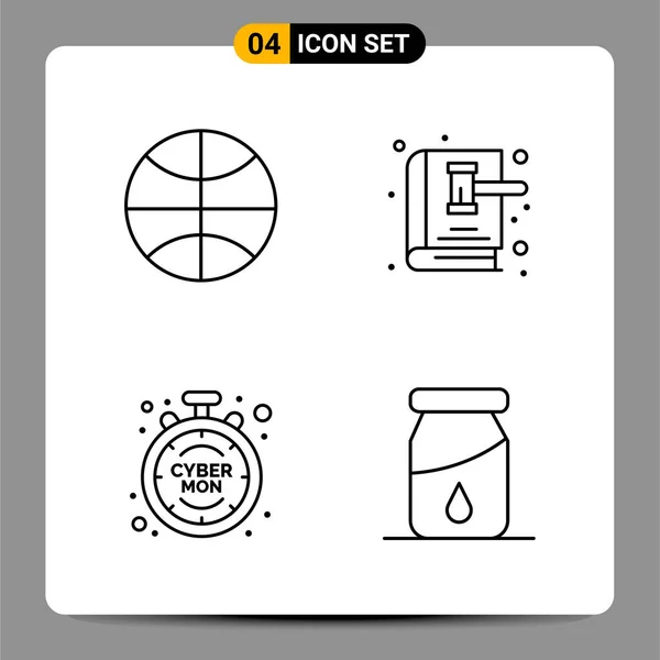 Set Universal Creative Icons Simply Vector Illustrations Web Mobile Apps — Stock Vector