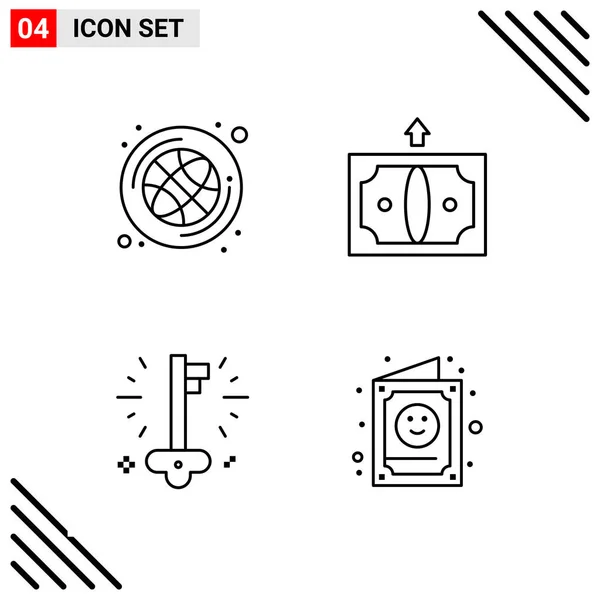 Conjunto Iconos Creativos Universales Simplemente Vector Ilustraciones Para Aplicaciones Web — Vector de stock