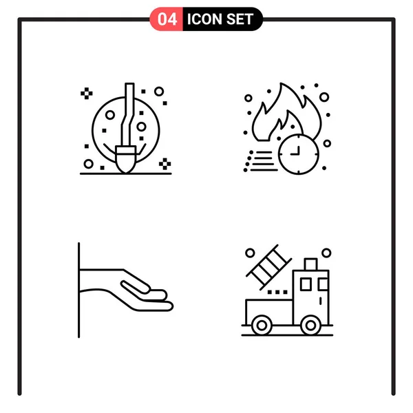 Conjunto Iconos Creativos Universales Simplemente Vector Ilustraciones Para Aplicaciones Web — Vector de stock