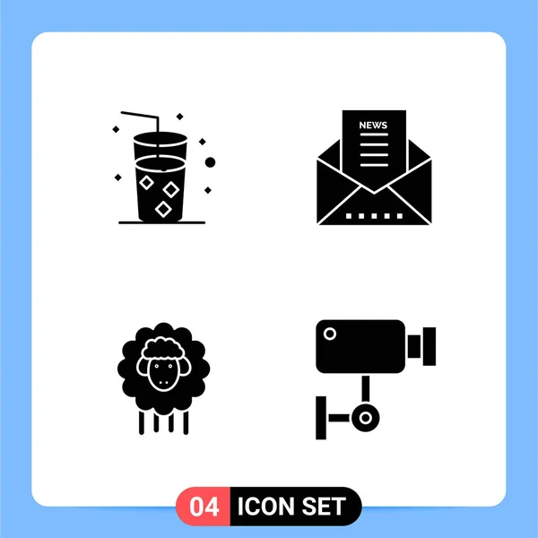 Conjunto Iconos Creativos Universales Simplemente Vector Ilustraciones Para Aplicaciones Web — Archivo Imágenes Vectoriales