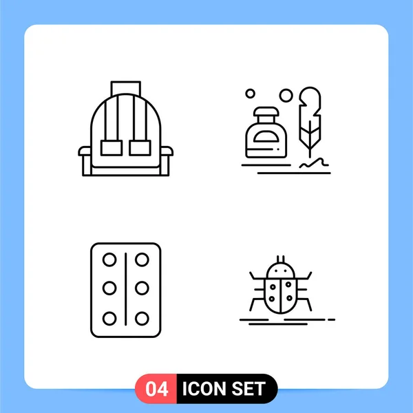 Conjunto Iconos Creativos Universales Simplemente Vector Ilustraciones Para Aplicaciones Web — Vector de stock