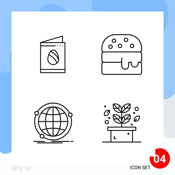 Conjunto Iconos Creativos Universales Simplemente Vector Ilustraciones Para Aplicaciones Web — Vector de stock