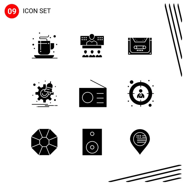 Conjunto Iconos Creativos Universales Simplemente Vector Ilustraciones Para Aplicaciones Web — Vector de stock