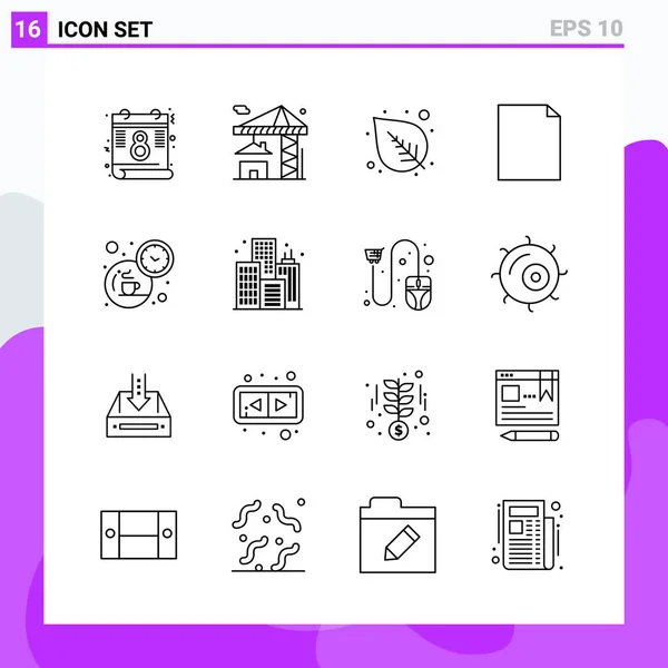 Conjunto Iconos Creativos Universales Simplemente Vector Ilustraciones Para Aplicaciones Web — Vector de stock