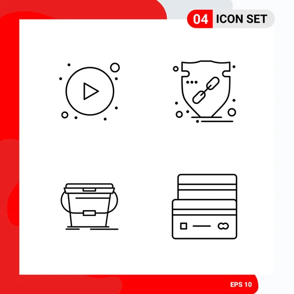 Set Dari Ikon Kreatif Universal Cukup Ilustrasi Vektor Untuk Aplikasi - Stok Vektor