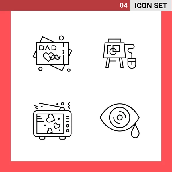 Conjunto Iconos Creativos Universales Simplemente Vector Ilustraciones Para Aplicaciones Web — Vector de stock