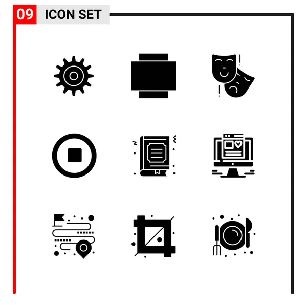 Conjunto Iconos Creativos Universales Ilustración Vectorial — Vector de stock