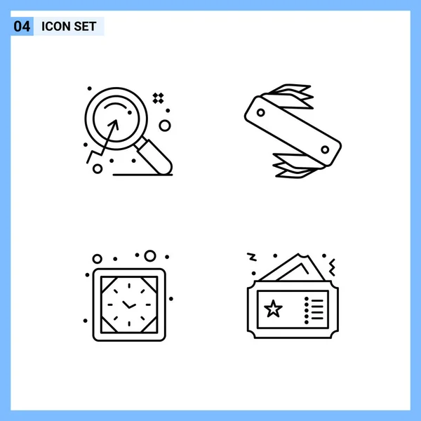 Set Universal Creative Icons Simply Vector Illustrations Web Mobile Apps — Stock Vector