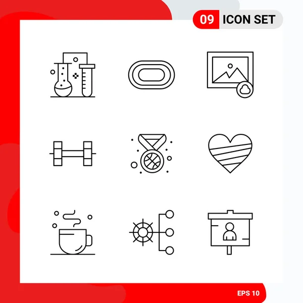 Conjunto Iconos Creativos Universales Simplemente Vector Ilustraciones Para Aplicaciones Web — Vector de stock