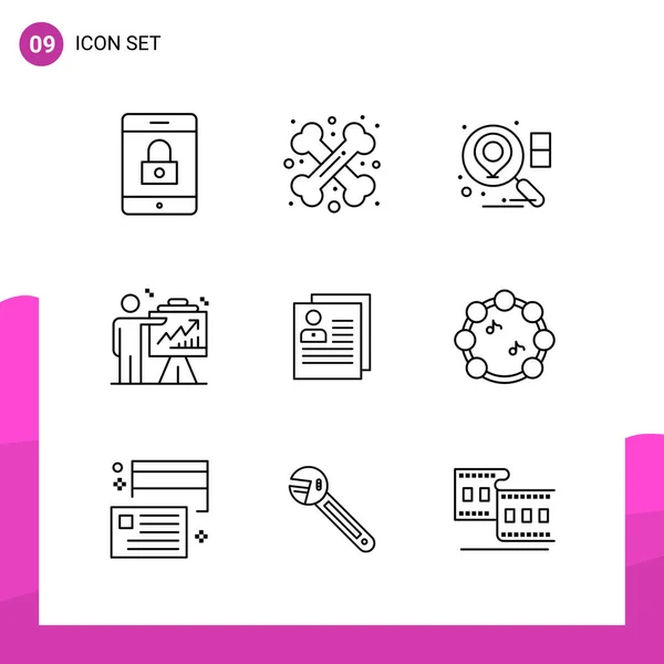 Set Universal Creative Icons Simply Vector Illustrations Web Mobile Apps — Stock Vector