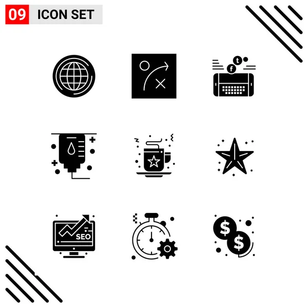 Conjunto Iconos Creativos Universales Simplemente Vector Ilustraciones Para Aplicaciones Web — Archivo Imágenes Vectoriales