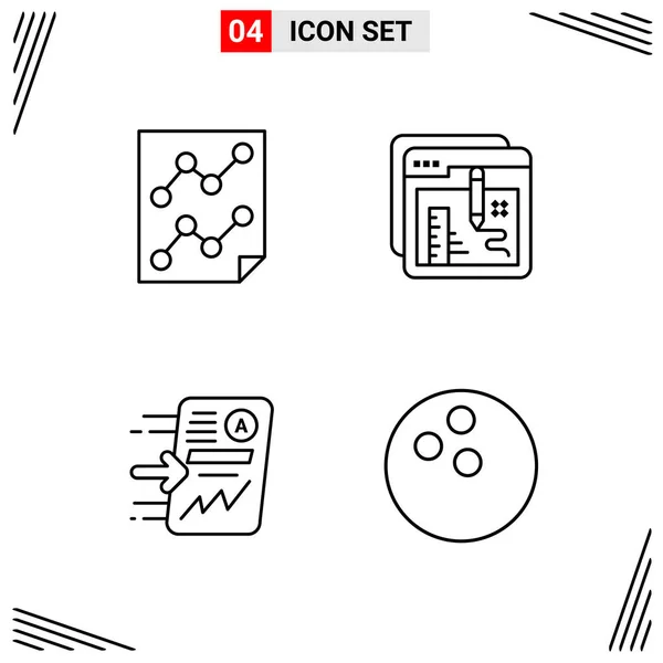 Conjunto Iconos Creativos Universales Simplemente Vector Ilustraciones Para Aplicaciones Web — Vector de stock