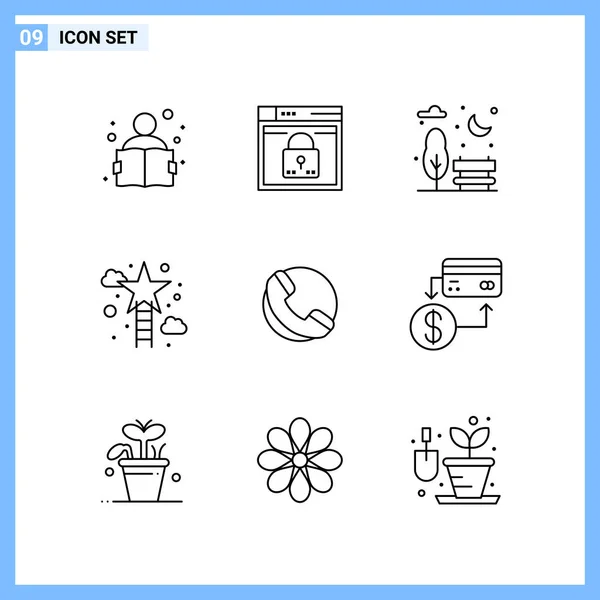 Set Universal Creative Icons Simply Vector Illustrations Web Mobile Apps — Stock Vector