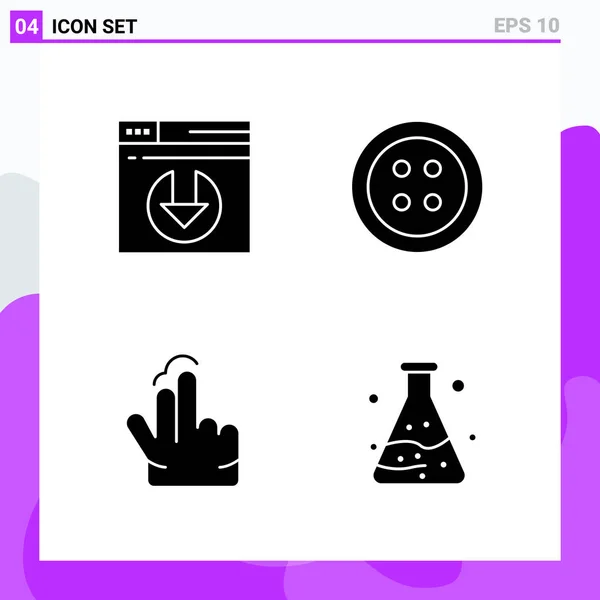 Conjunto Iconos Creativos Universales Simplemente Vector Ilustraciones Para Aplicaciones Web — Vector de stock