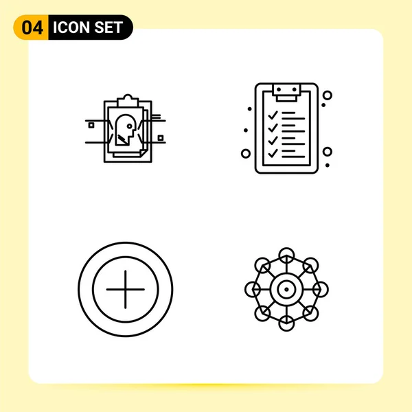 Conjunto Iconos Creativos Universales Simplemente Vector Ilustraciones Para Aplicaciones Web — Vector de stock