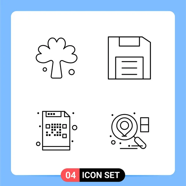 Conjunto Iconos Creativos Universales Simplemente Vector Ilustraciones Para Aplicaciones Web — Vector de stock