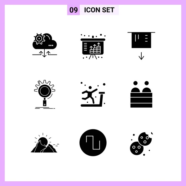 Conjunto Iconos Creativos Universales Simplemente Vector Ilustraciones Para Aplicaciones Web — Archivo Imágenes Vectoriales