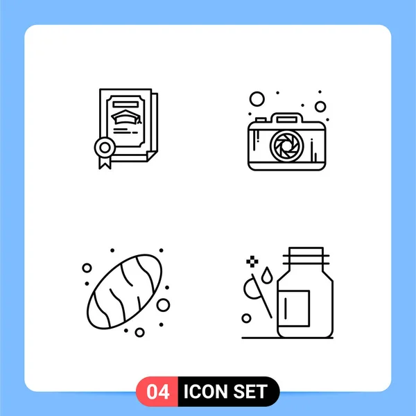 Conjunto Iconos Creativos Universales Simplemente Vector Ilustraciones Para Aplicaciones Web — Archivo Imágenes Vectoriales