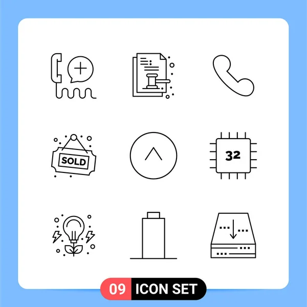 Set Universal Creative Icons Vector Illustration — Stock Vector