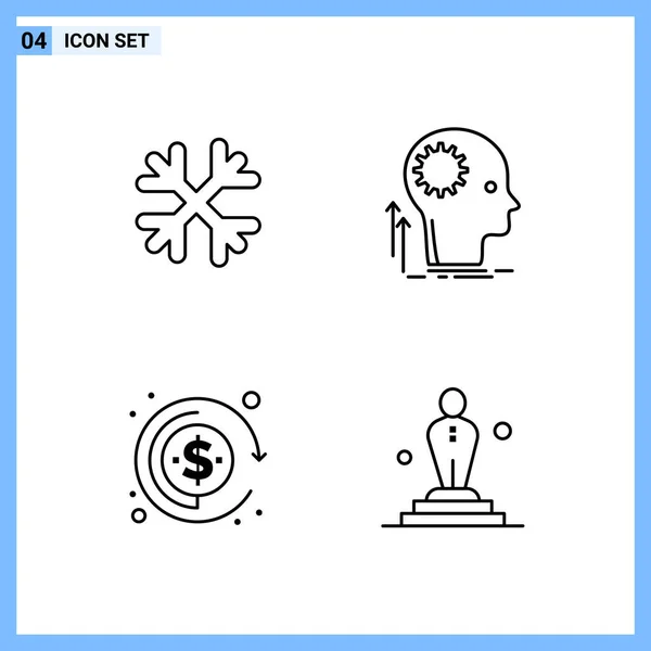 Set Dari Ikon Kreatif Universal Cukup Ilustrasi Vektor Untuk Aplikasi - Stok Vektor