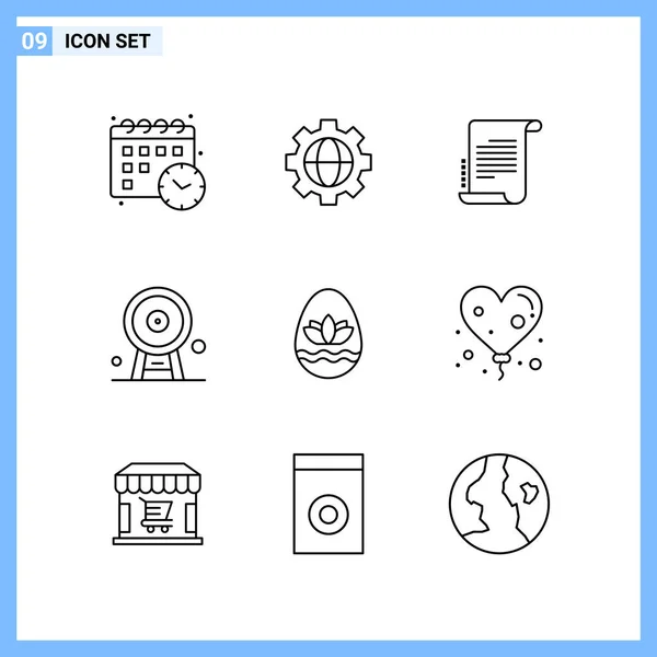 Conjunto Iconos Creativos Universales Simplemente Vector Ilustraciones Para Aplicaciones Web — Archivo Imágenes Vectoriales