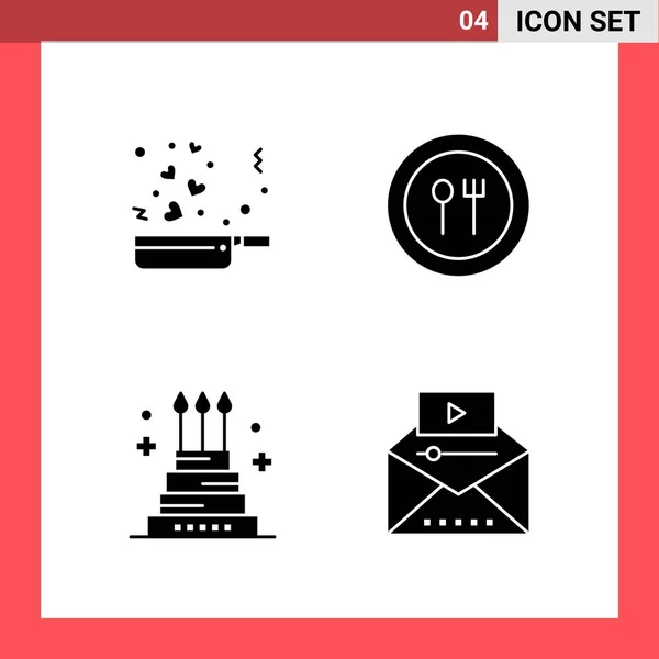 Conjunto Iconos Creativos Universales Simplemente Vector Ilustraciones Para Aplicaciones Web — Archivo Imágenes Vectoriales