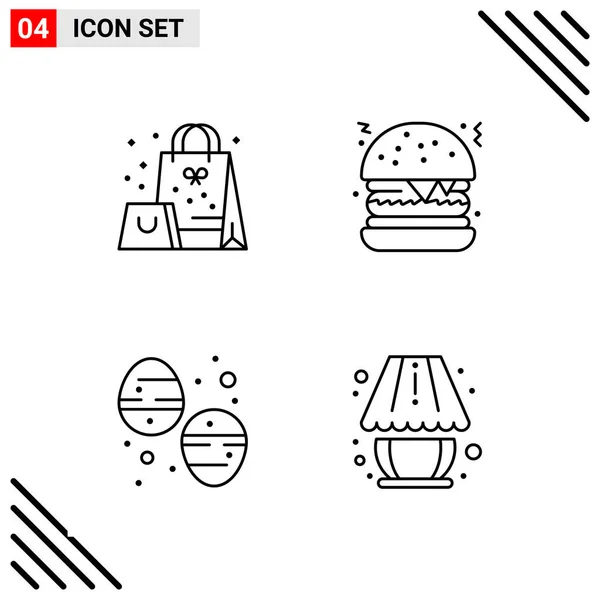 Conjunto Iconos Creativos Universales Simplemente Vector Ilustraciones Para Aplicaciones Web — Vector de stock