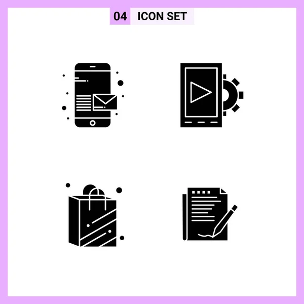 Conjunto Iconos Creativos Universales Simplemente Vector Ilustraciones Para Aplicaciones Web — Archivo Imágenes Vectoriales