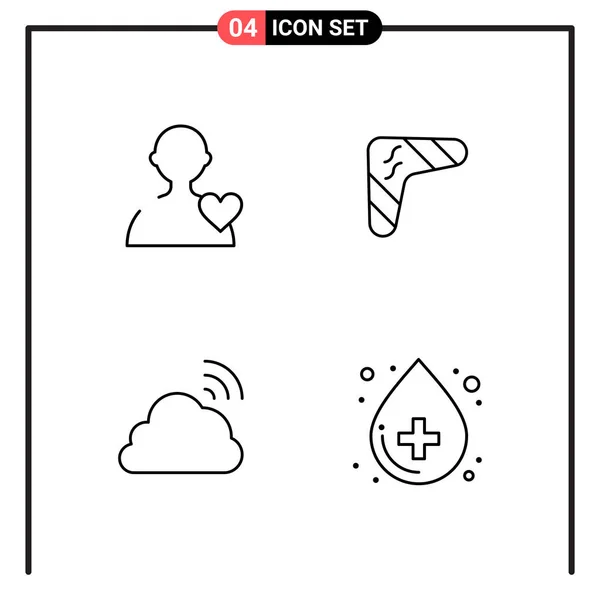 Conjunto Iconos Creativos Universales Simplemente Vector Ilustraciones Para Aplicaciones Web — Vector de stock