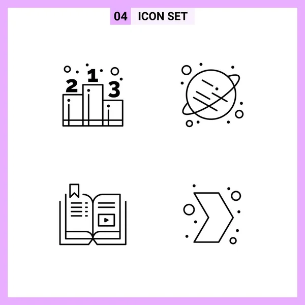 Conjunto Iconos Creativos Universales Simplemente Vector Ilustraciones Para Aplicaciones Web — Archivo Imágenes Vectoriales