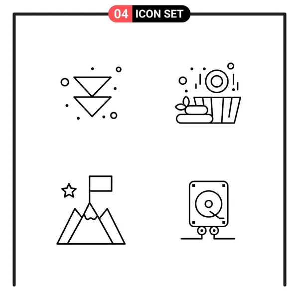 Conjunto Iconos Creativos Universales Simplemente Vector Ilustraciones Para Aplicaciones Web — Vector de stock