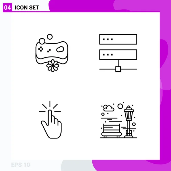 Conjunto Iconos Creativos Universales Simplemente Vector Ilustraciones Para Aplicaciones Web — Vector de stock