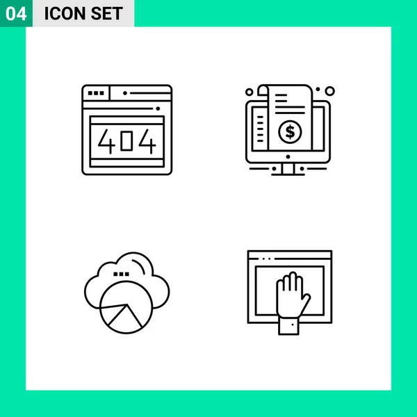 Conjunto Iconos Creativos Universales Simplemente Vector Ilustraciones Para Aplicaciones Web — Archivo Imágenes Vectoriales