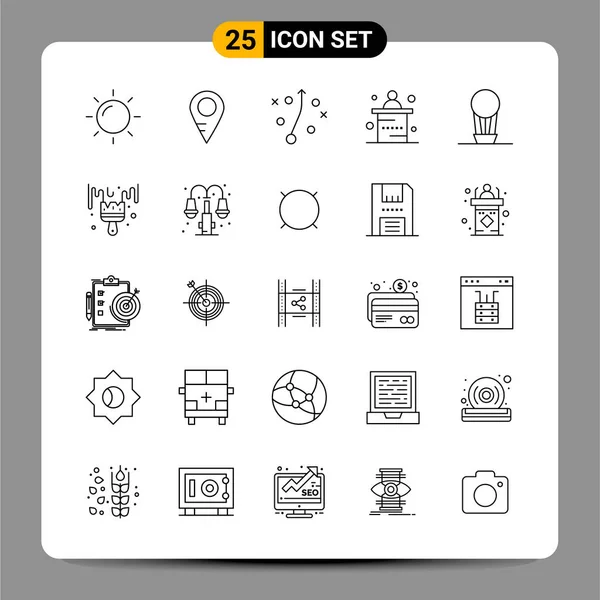 Conjunto Iconos Creativos Universales Simplemente Vector Ilustraciones Para Aplicaciones Web — Vector de stock