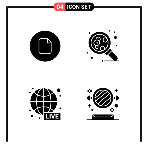 Conjunto Iconos Creativos Universales Simplemente Vector Ilustraciones Para Aplicaciones Web — Archivo Imágenes Vectoriales