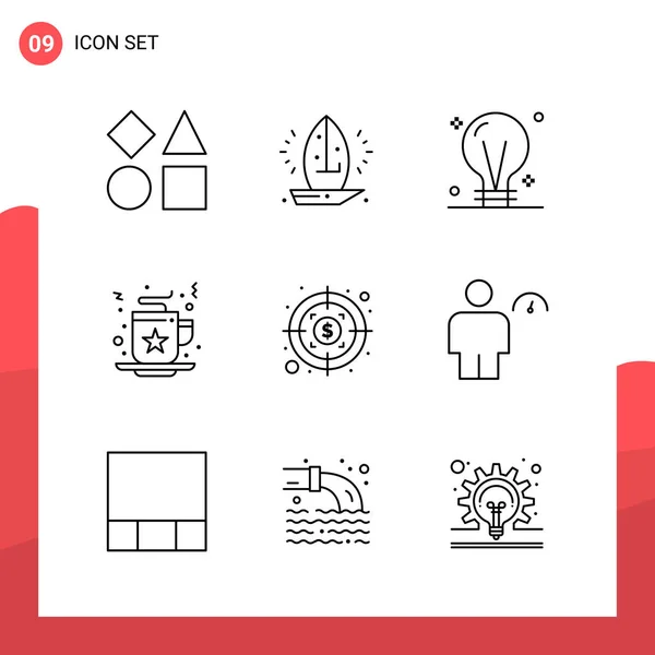 Conjunto Iconos Creativos Universales Simplemente Vector Ilustraciones Para Aplicaciones Web — Vector de stock