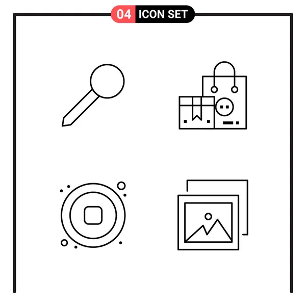 Set Universele Creatieve Iconen Vectorillustratie — Stockvector