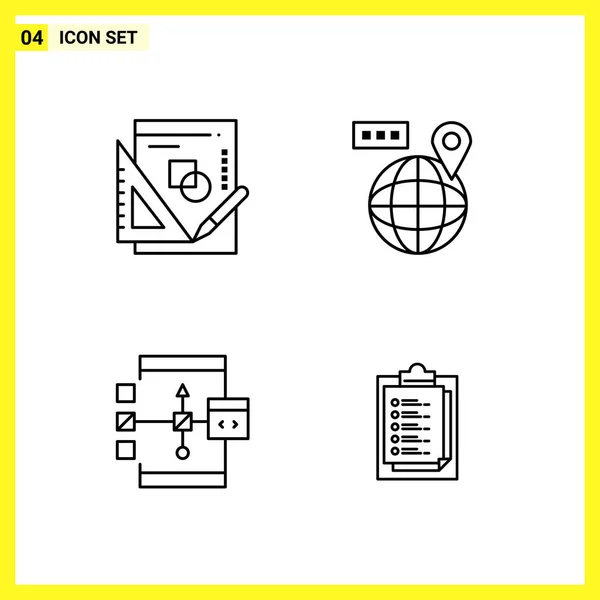 Creative Icons Set Design White Background — Stock Vector