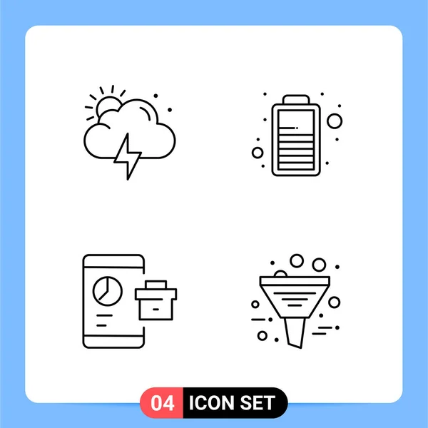 Conjunto Iconos Creativos Universales Simplemente Vector Ilustraciones Para Aplicaciones Web — Vector de stock