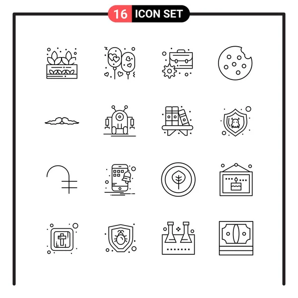 Conjunto Iconos Creativos Universales Simplemente Vector Ilustraciones Para Aplicaciones Web — Vector de stock