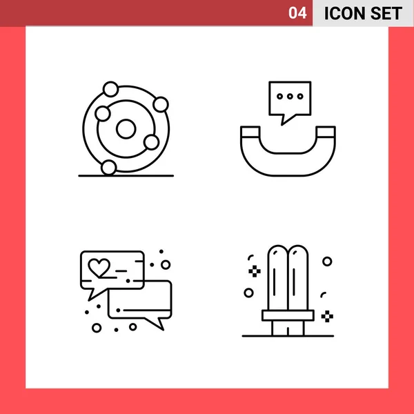 Conjunto Iconos Creativos Universales Simplemente Vector Ilustraciones Para Aplicaciones Web — Vector de stock