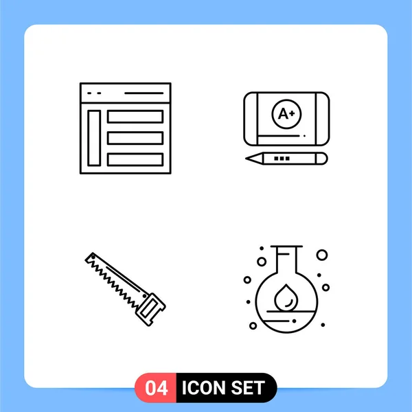 Set Universal Creative Icons Simply Vector Illustrations Web Mobile Apps — Stock Vector