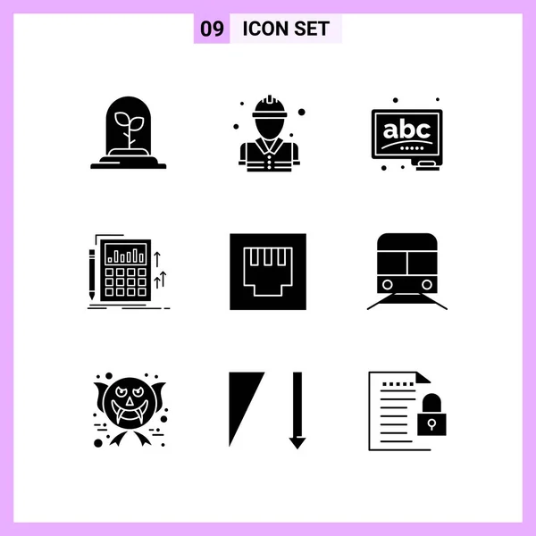 Conjunto Iconos Creativos Universales Simplemente Vector Ilustraciones Para Aplicaciones Web — Vector de stock