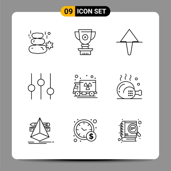 Set Universal Creative Icons Simply Vector Illustrations Web Mobile Apps — Stock Vector