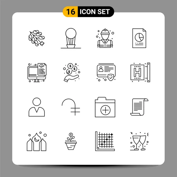 Set Universal Creative Icons Simply Vector Illustrations Web Mobile Apps — Stock Vector