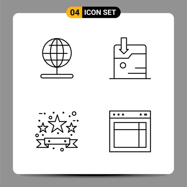 Set Universal Creative Icons Simply Vector Illustrations Web Mobile Apps — Stock Vector